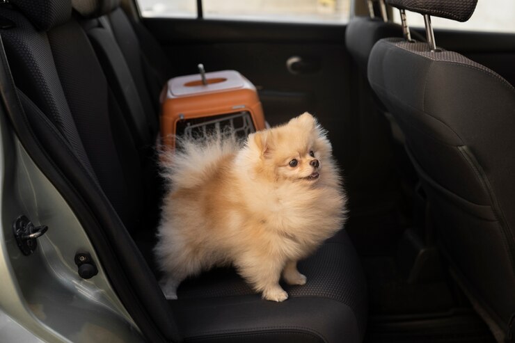 pet in car 